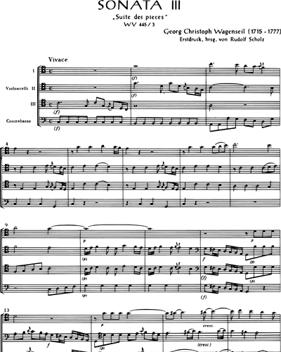 Sonata No.3 in C Major (Suite of Pieces)