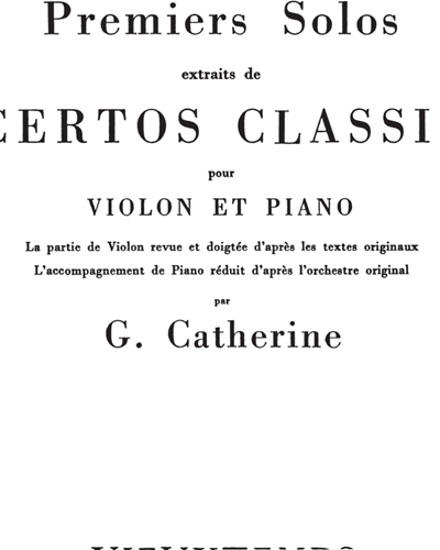 Concerto No. 2 Op. 19 (Premiers Solos extraits de Concertos Classiques)