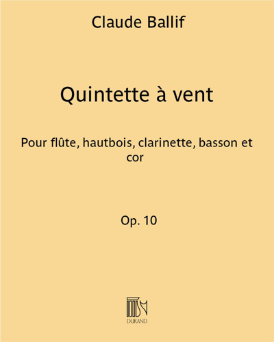 Quintette à vent Op. 10