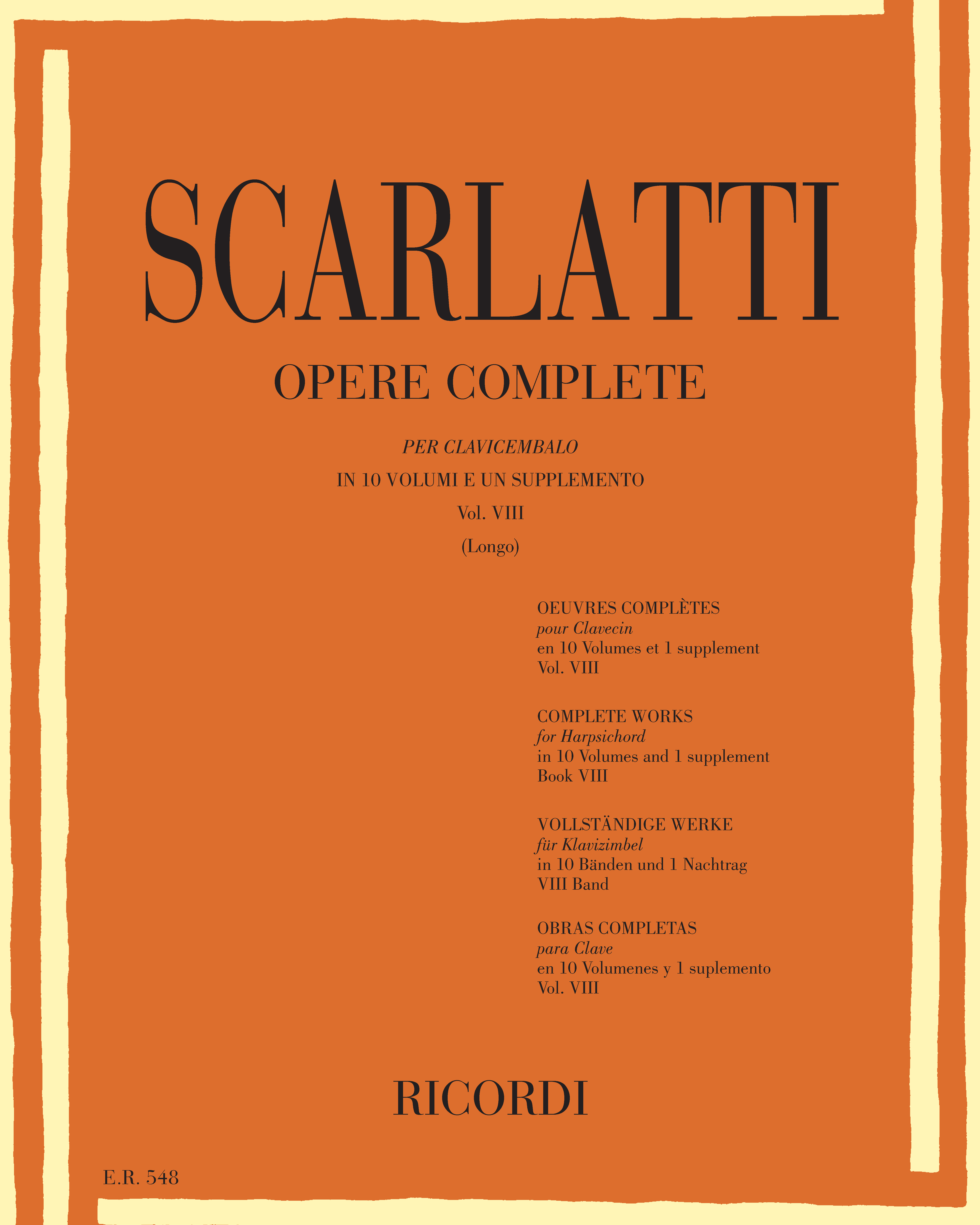 Opere complete per clavicembalo Vol. 8