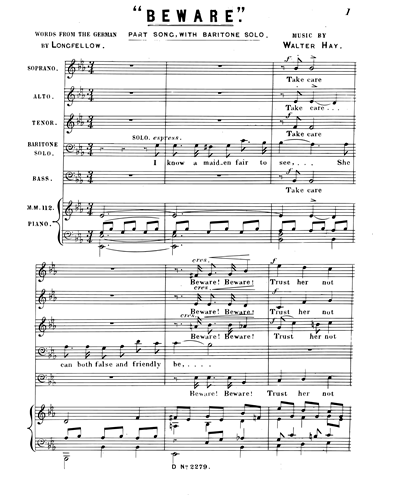 Baritone & Mixed Chorus & Piano