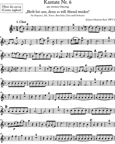 Kantate BWV 6 „Bleib bei uns, denn es will Abend werden“