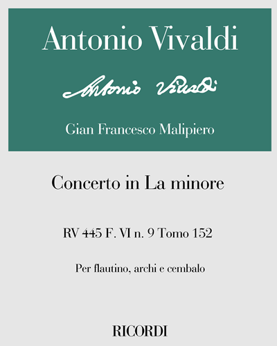 Concerto in La minore RV 445  F. VI n. 9 Tomo 152