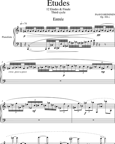 Etudes op. 104 for Piano: Third cycle op. 104c