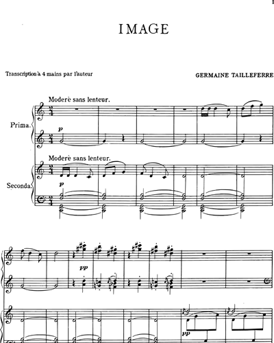 Image pour Huit Instruments (Transcription pour Piano à 4 Mains)
