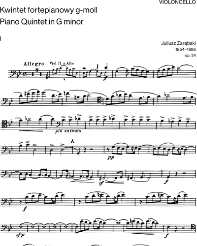 Piano Quintet in G Minor, op. 34
