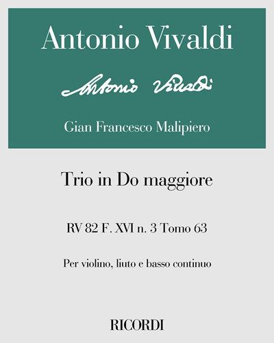 Trio in Do maggiore RV 82 F. XVI n. 3 Tomo 63
