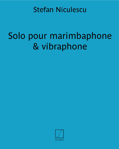 Solo pour marimbaphone & vibraphone