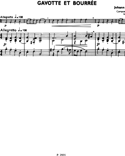 La Flûte Classique, Vol. 2: Gavotte and Bourrée in B minor