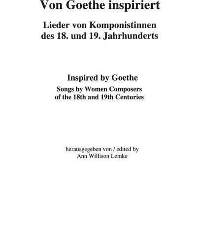 Songs by Women Composers of the 18th and 19th Centuries