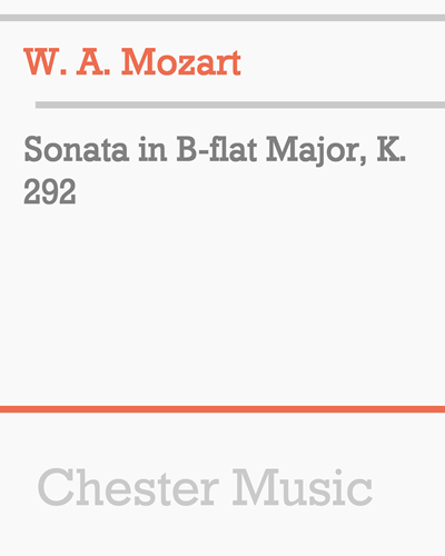 Sonata in Bb Major, K. 292
