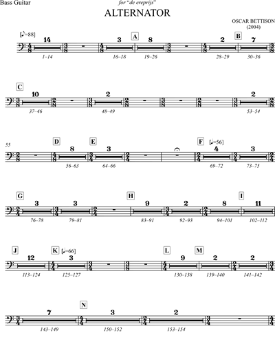 Alternator Bass Guitar Sheet Music by Oscar Bettison | nkoda | Free 7 ...