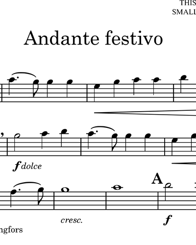 Andante festivo - Digital Urtext Edition (Small-Sized Tablet Screen)