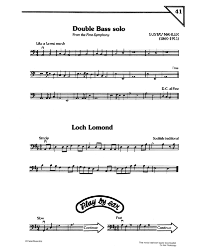 Double Bass Solo from First Symphony/Loch Lomond