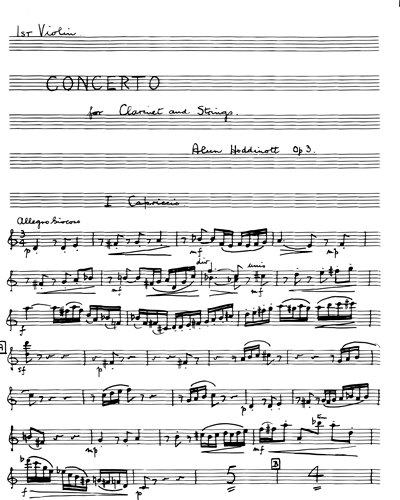 Concerto for Clarinet and String Orchestra