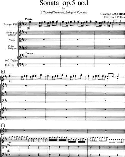 Sonata in D op. 5 Nr. 1
