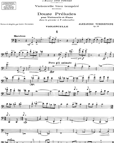Douze préludes dans la gamme à neuf intervalles Op. 38