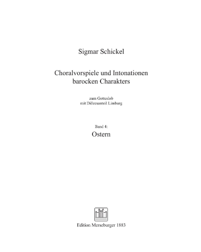 Chorale Preludes and Intonations in the Baroque Style, Vol. 4: Easter