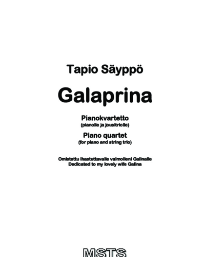 Galaprina (piano quartet)