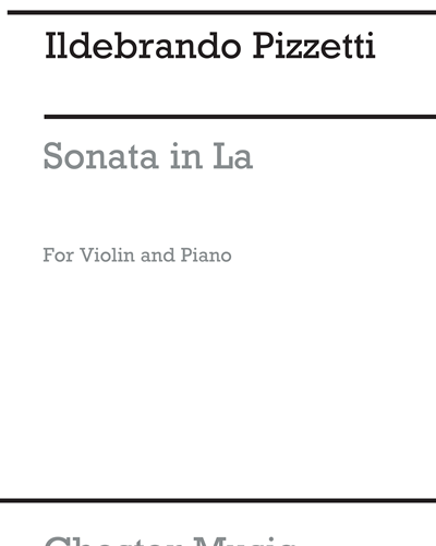 Sonata in La for violin and piano