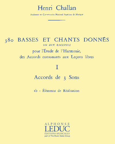 380 Basses Et Chants Donnés 1b en dix recueils