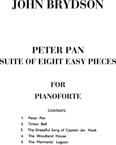 Peter Pan (Suite of eight easy pieces)