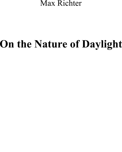 On the Nature of Daylight
