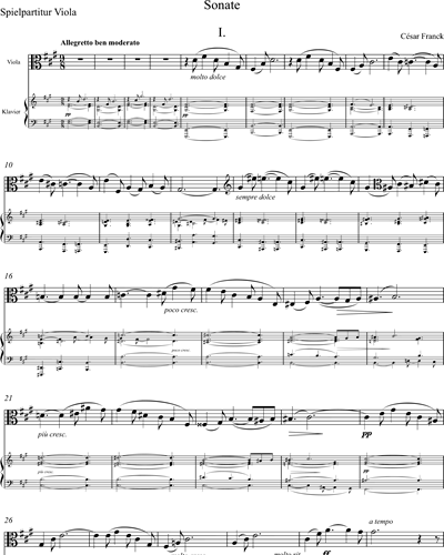 Sonata A Major for Viola and Piano