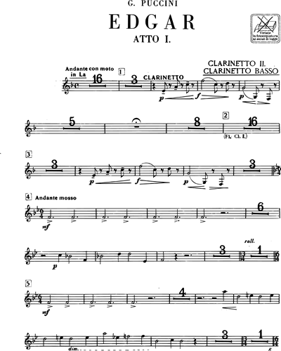 Clarinet in A 2/Clarinet in Bb 2/Bass Clarinet