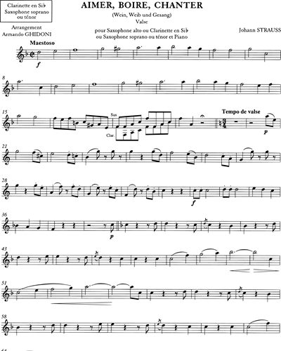 Clarinet (Alternative) & Soprano Saxophone (Alternative) & Tenor Saxophone (Alternative)