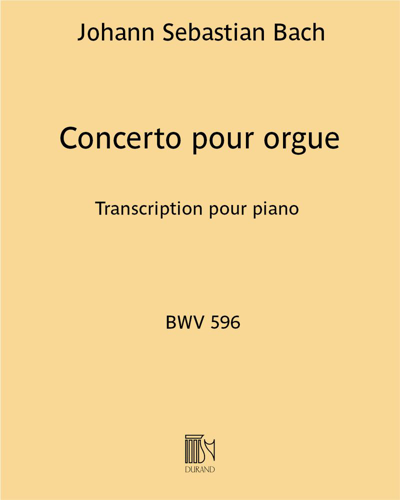Concerto pour orgue BWV 596