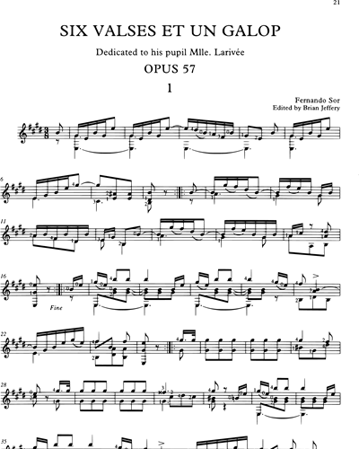 Six valses et un galop, Op. 57