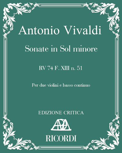 Sonate in Sol minore RV 74 F. XIII n. 51