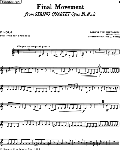 Horn in F (Trombone Alternative)