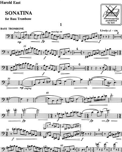Sonatina for bass trombone and piano