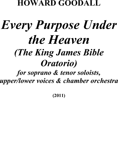 Every Purpose Under the Heaven (Upper/Lower Voices Version)