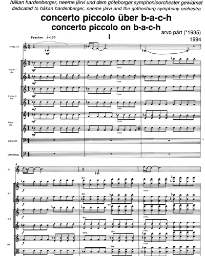 Concerto piccolo on B-A-C-H
