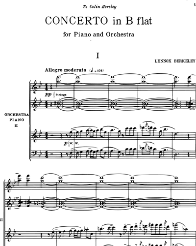 Concerto for Piano in B-flat, Op. 29