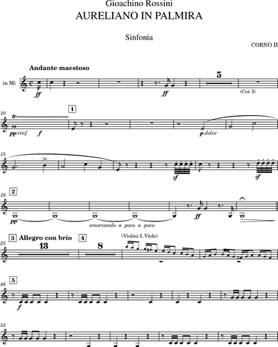 Aureliano in Palmira [Critical Edition] - Sinfonia