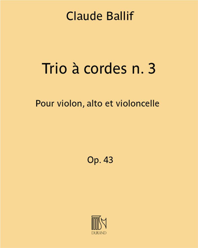 Trio à cordes n. 3 Op. 43