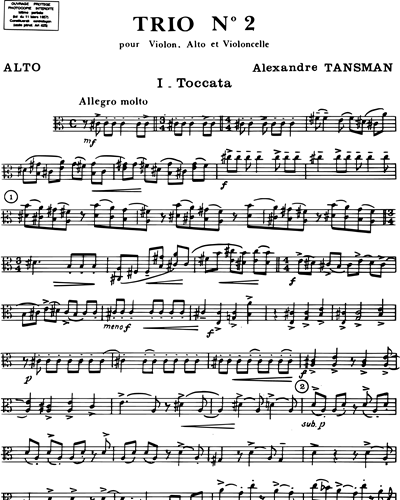 Trio n. 2 - Pour violon, alto & violoncelle