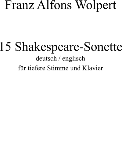 15 Shakespeare-Sonette