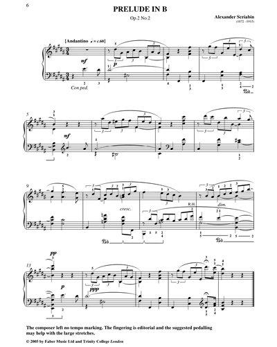 Prelude In B Op.2 No.2