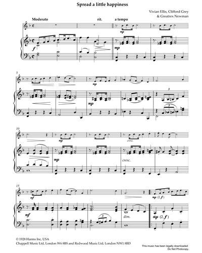 Spread A Little Happiness Sheet Music by Vivian Ellis | nkoda