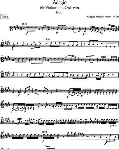 Adagio in E major, KV 261