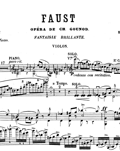 Faust Fantaisie Brillante, op. 20