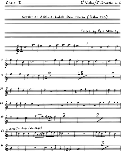 [Choir 1] Violin 1/Cornett 1