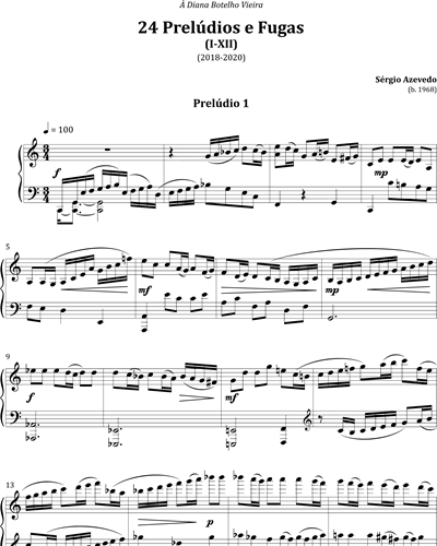 24 Preludes and Fugues, No. 1 - 12