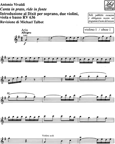 Violin 1 & Oboe 1
