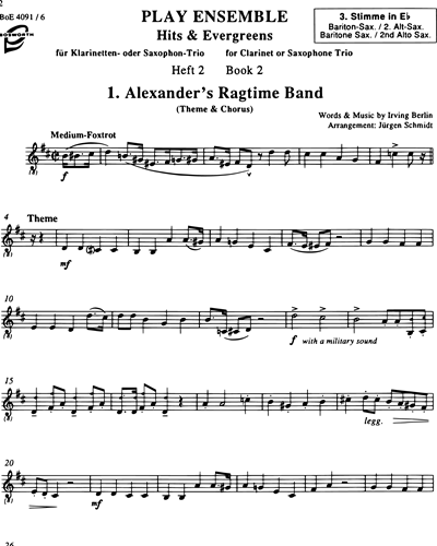 Alto Saxophone 2 (Alternative) & Baritone Saxophone (Alternative)